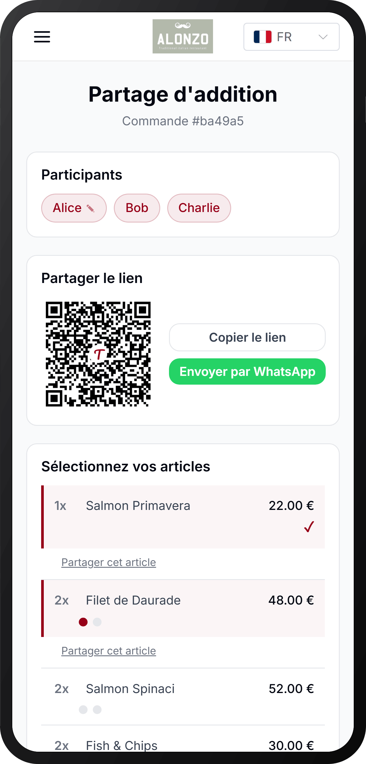 Partage de l'addition en toute simplicité